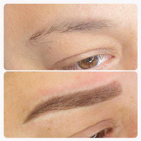 כרטיס ביקור דיגטלי ויקטוריה ריס - טיפול גבות לפני ואחרי